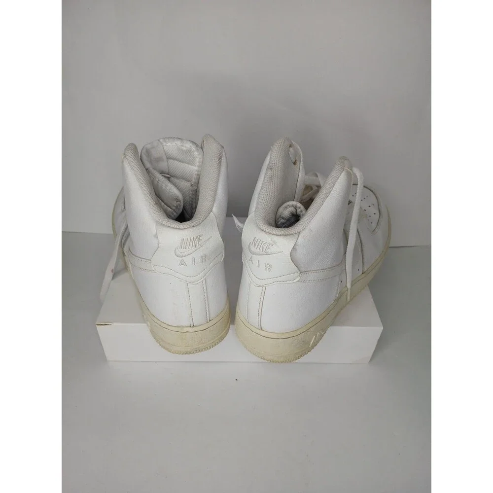 Nike Air Force 1 Mid Triple White Sneakers Men’s Size 10.5 High Top Shoes